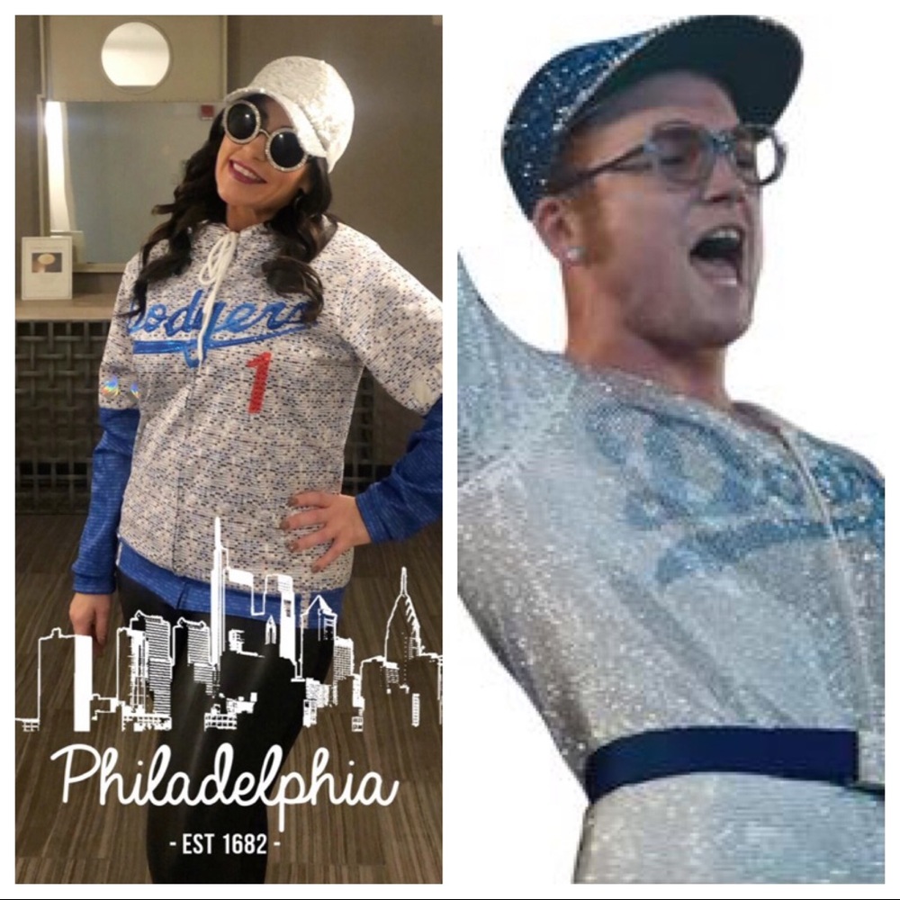 Elton John Dodgers Rocketman Embellished Hoodie